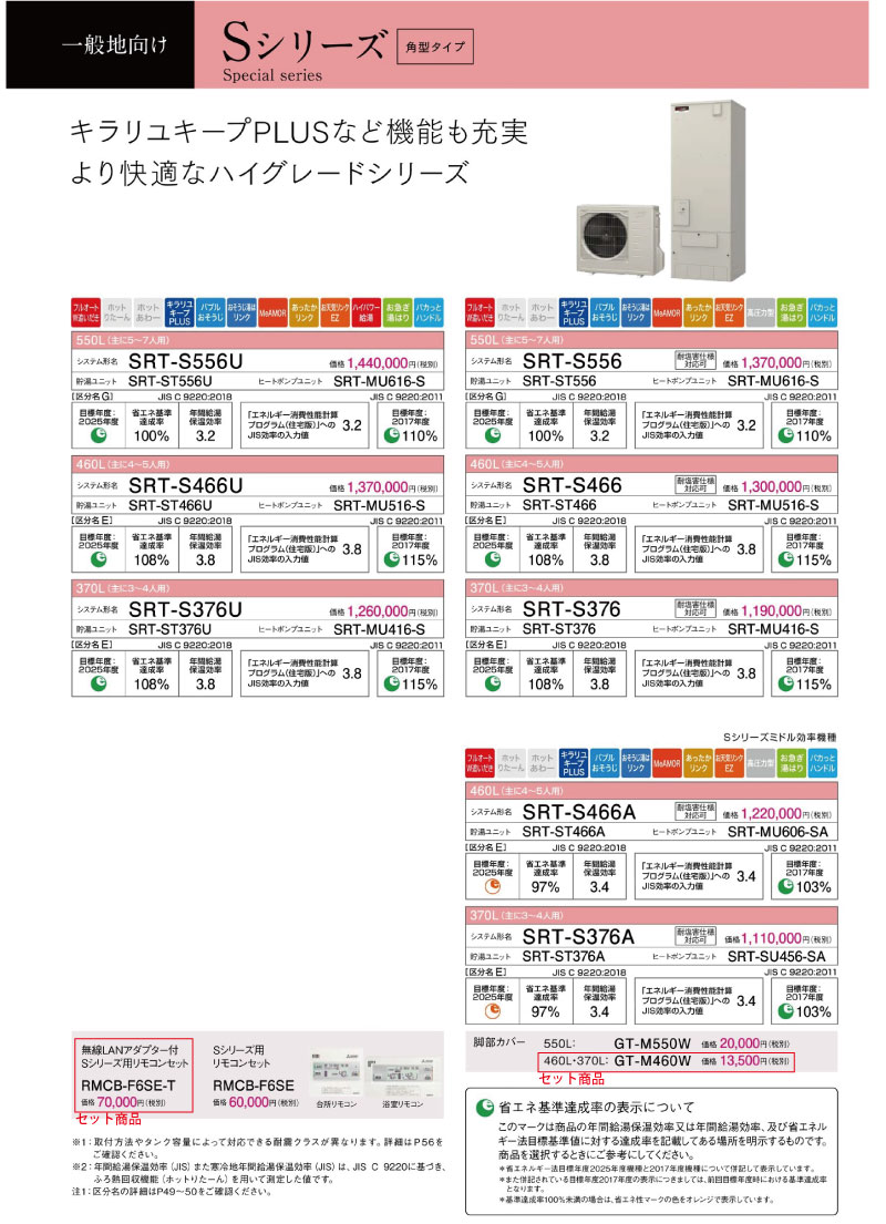 エコキュート交換　三菱　SRT-S376A　商品説明