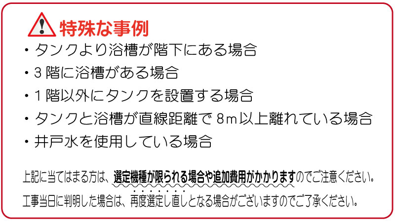 エコキュート見積・Q&A エコキュート交換工事時の追加料金発生の特殊事例